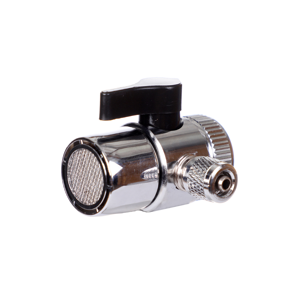 Chrome plated brass faucet adapter with BY-PASS valve for FHCTF series filters