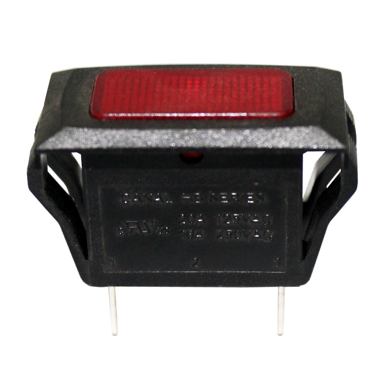 Universal Oven Neon Indicator Red Lens Black Body