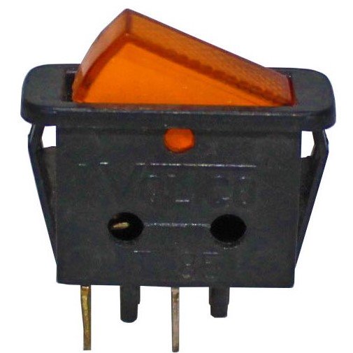 Universal Oven Rocker Switch Amber Illuminated White No Trim