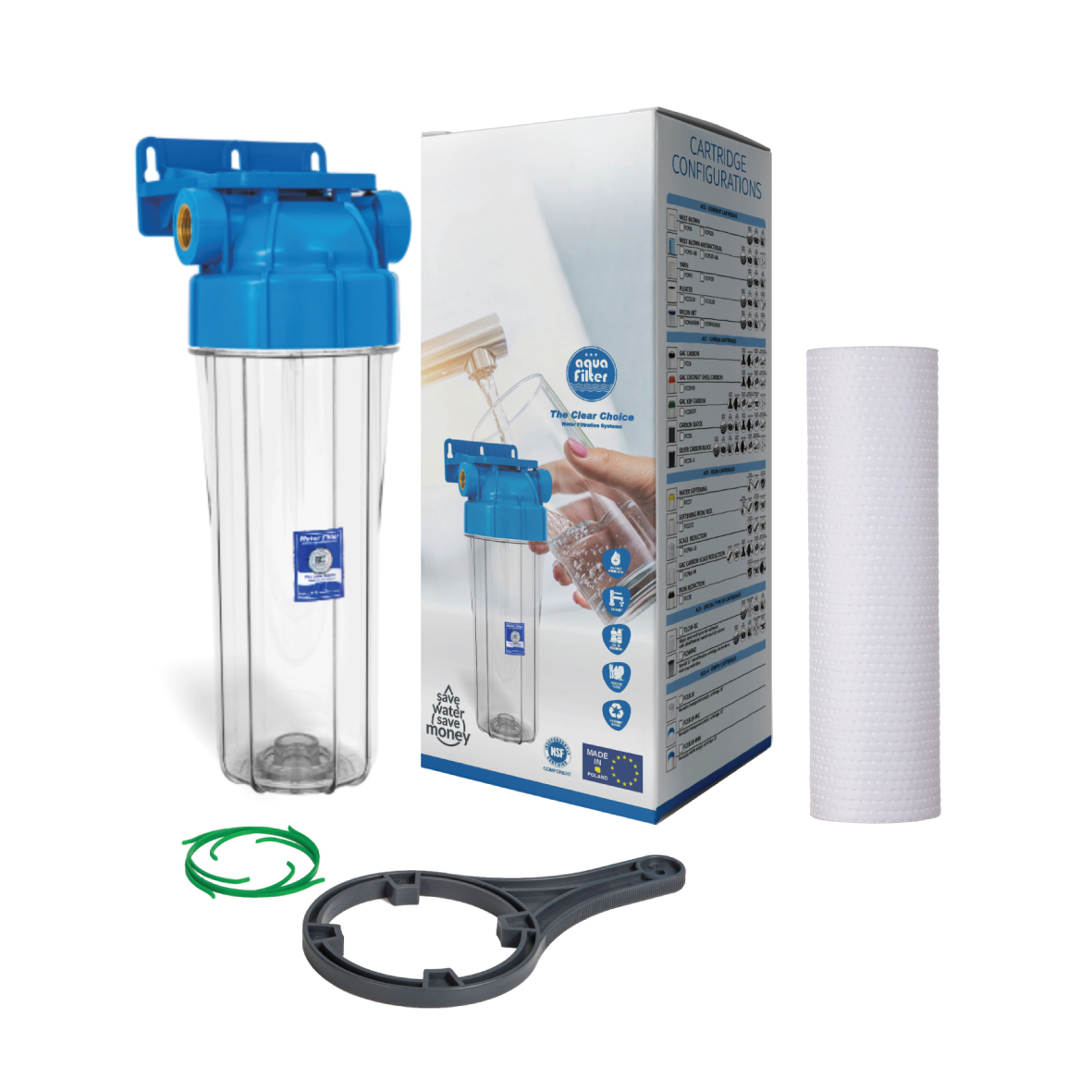 10-Inch Single Water Filter Housing Point Of entry System (Filter Included)
