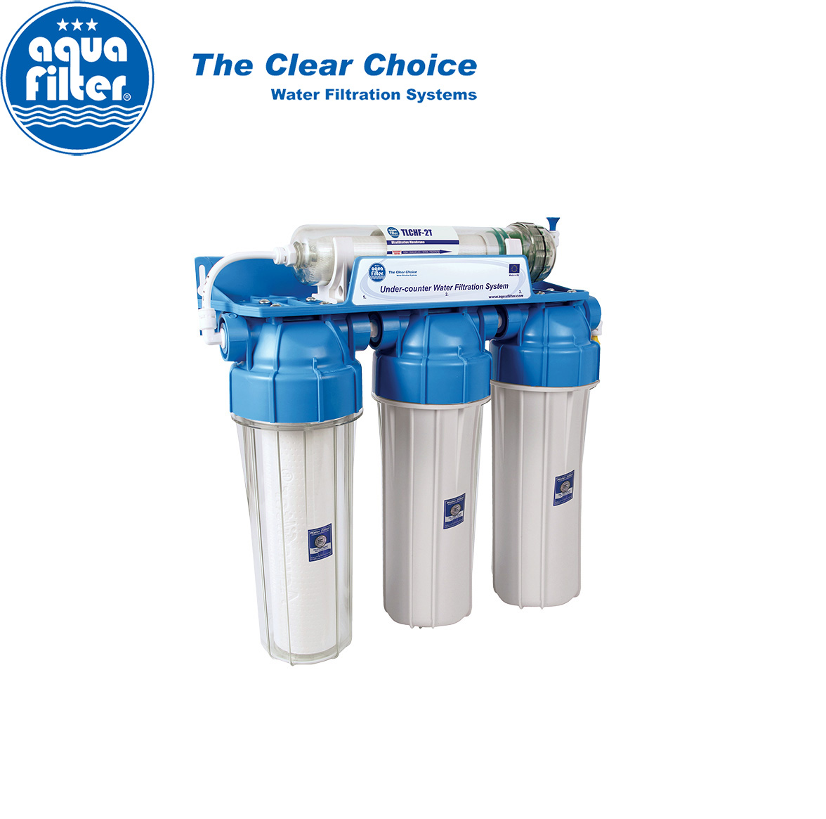 Under counter 4 Stage Water Filtration System With Cartridge Filters Included And Faucet