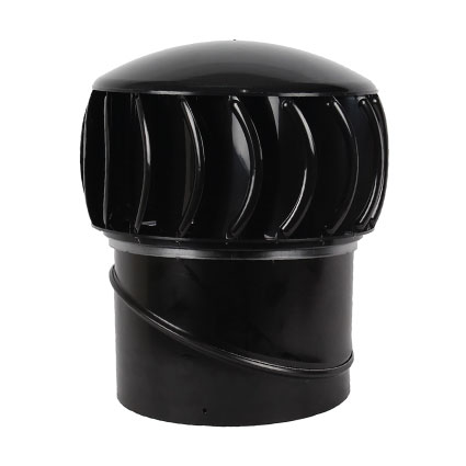 Supavent 250mm - Black Polycarb