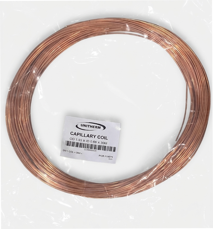 COPPER CAPILLARY TUBE 30M ROLL OD 1.93MM ID 0.66MM (ALSO SOLD PER METER)