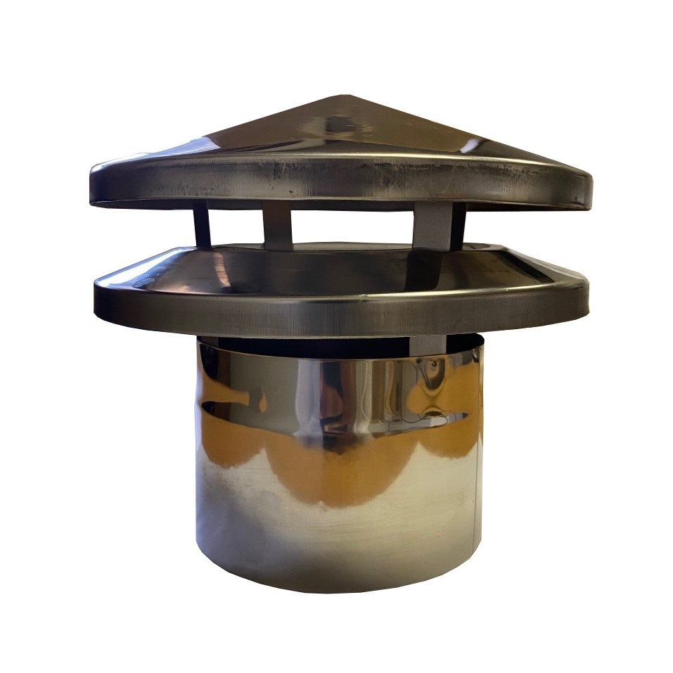 Flue Cap/Cowl - 110mm (8,10,12&16Lt) S/S